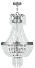  51856-91 - 6 Light Brushed Nickel Pendant Chandelier