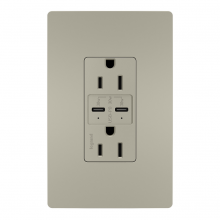 Legrand Radiant CA R26USBPDNICC6 - RAD 30W PWR DELIVERY USB+DUP 15A NI CC6 (6 pack)