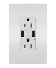 Legrand Radiant CA 1597TRUSBAAWC4 - radiant? Tamper-Resistant 15A Duplex Self-Test GFCI Receptacles with SafeLock? Protection, USB Type (4 pack)