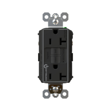 Legrand Radiant CA 2097TRCDBK - radiant? Tamper-Resistant and Dual Controlled 20A Duplex Self-Test GFCI Receptacles with SafeLock?