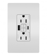 Legrand Radiant CA 1597TRUSBACWC4 - radiant? Tamper-Resistant 15A Duplex Self-Test GFCI Receptacles with SafeLock? Protection, USB Type (4 pack)