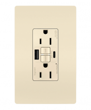 Legrand Radiant CA 1597TRUSBACLAC4 - radiant? Tamper-Resistant 15A Duplex Self-Test GFCI Receptacles with SafeLock? Protection, USB Type (4 pack)