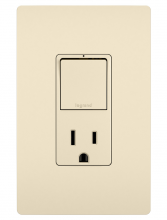 Legrand Radiant CA RCD38TRLACC6 - radiant? Single Pole/3-Way Switch with 15A Tamper-Resistant Outlet, Light Almond