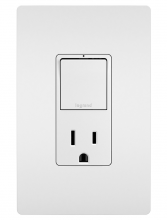 Legrand Radiant CA RCD38TRWCC6 - radiant? Single Pole/3-Way Switch with 15A Tamper-Resistant Outlet, White