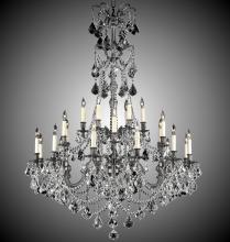 American Brass & Crystal CH9866-A-21S-PI - 6+18 Light Sterling Chandelier