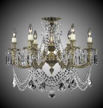 American Brass & Crystal FM2066-A-21S-PI - 6 Light Finisterra with draping Flush Mount