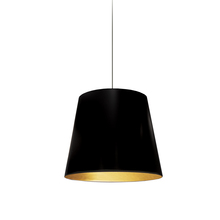 Dainolite OD-S-698 - 1LT Oversized Drum Pendant, Small - Blk/Gld