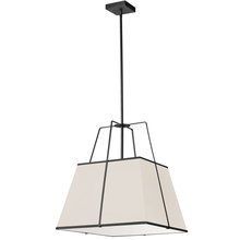 Dainolite TRA-181P-BK-CRM - 1LT  Pendant BK, CRM Shade w/790Diff