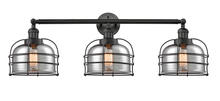 Innovations Lighting 205-BK-G73-CE - Bell Cage - 3 Light - 34 inch - Matte Black - Bath Vanity Light