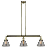 Innovations Lighting 213-AB-G43-LED - Cone - 3 Light - 40 inch - Antique Brass - Stem Hung - Island Light