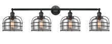 Innovations Lighting 215-BK-G73-CE - Bell Cage - 4 Light - 44 inch - Matte Black - Bath Vanity Light