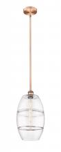  616-1S-AC-G557-10CL - Vaz - 1 Light - 10 inch - Antique Copper - Cord hung - Mini Pendant