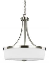 Generation Lighting 6639103-962 - Hettinger transitional 3-light indoor dimmable ceiling pendant hanging chandelier pendant light in b