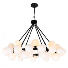 CWI Lighting 1020P39-45-101 - Arya 45 Light Chandelier With Black Finish