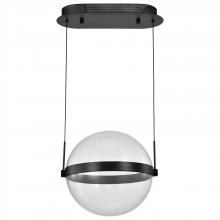 Nuvo 62/2032 - Arvada; 12 Inch LED Pendant; Matte Black; Silk Screened Acrylic Lens