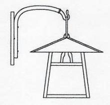 Arroyo Craftsman CB-15BF-AB - 15" carmel wall mount with bungalow overlay