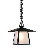 Arroyo Craftsman CH-8BF-AB - 8" carmel pendant with bungalow overlay