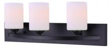 Canarm IVL370A03BK - Hampton 3 Light Vanity, Black Finish