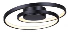 Canarm LFM259A16BK - Livana 16 in. 1 Light Integrated LED Matte Black Modern Flush Mount