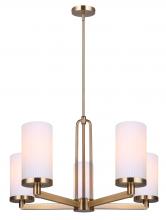 Canarm ICH1165A05GD - KINSLEA 5 Light Gold Contemporary Chandelier for Dining Rooms and Living Rooms