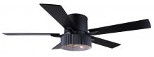 Canarm CF52REX5BK - Rexton 52 in. Indoor Standard Matte Black Ceiling Fan with Vintage LED Bulbs Includedwith Remote Inc