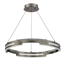 Kendal PF8730-BKS - SATERN series 50 Watt Chrome Integrated LED Ring Pendant