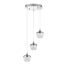 Kendal PF91-3LPA-CH - ARIKA series 15 Watt Black Stainless Integrated LED 3-Light Pendant Pan