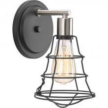 Progress P300028-143 - Gauge Collection One-Light Graphite Farmhouse Bath Vanity Light