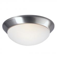 Galaxy Lighting 626102BN-213EB - Flush Mount Ceiling Light - in Brushed Nickel finish with White Glass