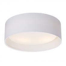 Galaxy Lighting 652100WH-2LED - 13" CEIL W/WHITE FABRICSHADE (2X15W LED A19)