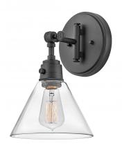 Hinkley Canada 3691BK-CL - Medium Swing Arm Single Light Sconce