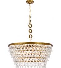 Elegant 1219D28BR/RC - Nordic 6 Lights Brass Chandelier