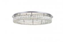 Elegant 3503F33C - Monroe LED Light Chrome Flush Mount Clear Royal Cut Crystal