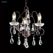 James R Moder 40833VB11 - Mini 3 Arm Chandelier