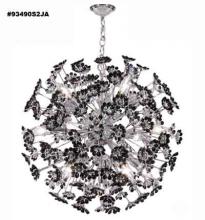 James R Moder 93490S2JA - 16-Lt. Chandelier With Jet Black Hand-Cut Wit