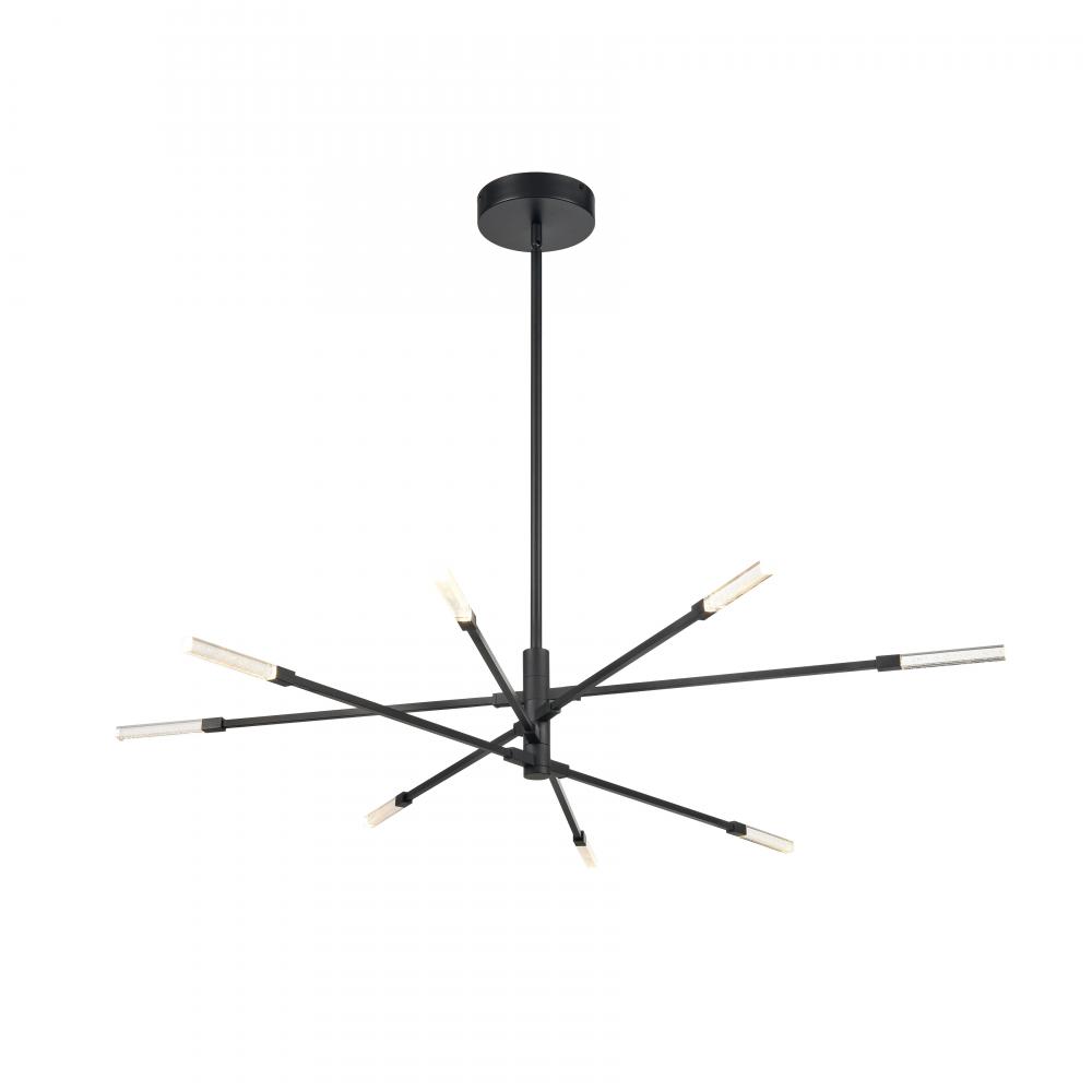 Light Streak 48.5&#39;&#39; Wide 8-Light Chandelier - Matte Black